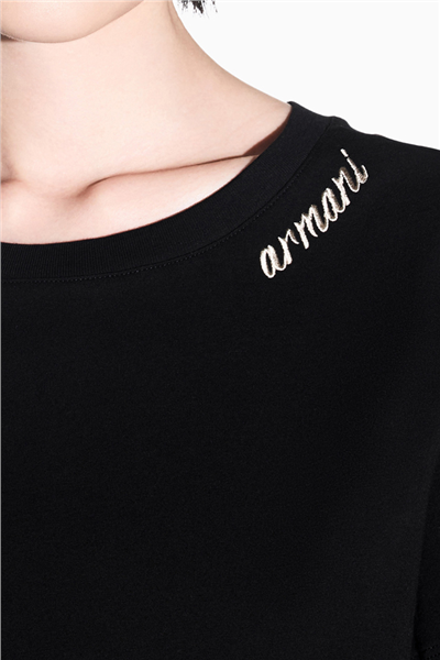 Armani Exchange Kadın Bisiklet Yaka T-Shirt Siyah