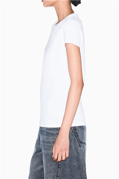 Armani Exchange Kadın Bisiklet Yaka T-Shirt Beyaz