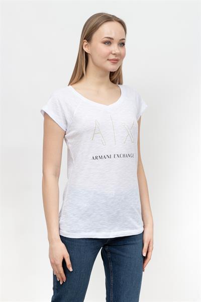 Armani Exchange Kadın Bisiklet Yaka T-Shirt