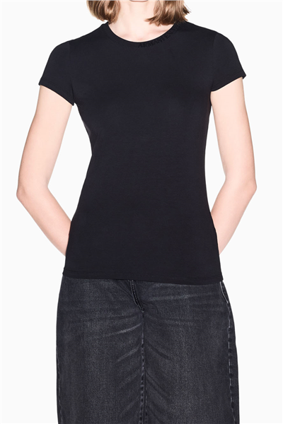 Armani Exchange Kadın Bisiklet Yaka T-Shirt Siyah