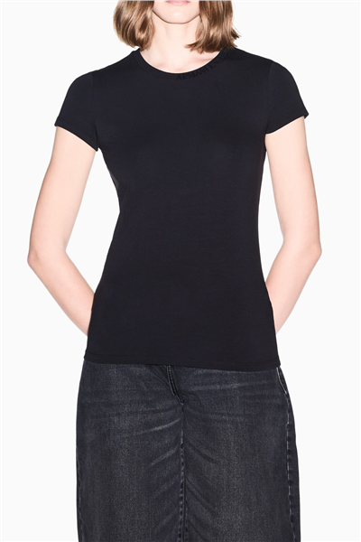 Armani Exchange Kadın Bisiklet Yaka T-Shirt Siyah