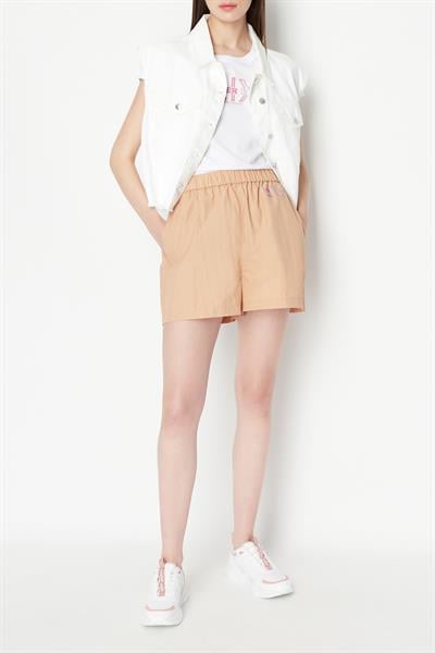 Armani Exchange Kadın Bisiklet Yaka T-Shirt Beyaz