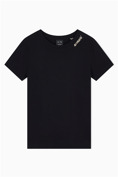 Armani Exchange Kadın Bisiklet Yaka T-Shirt Siyah