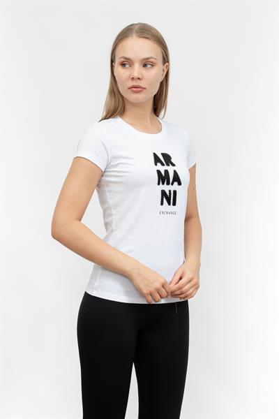 Armani Exchange Kadın Bisiklet Yaka T-Shirt