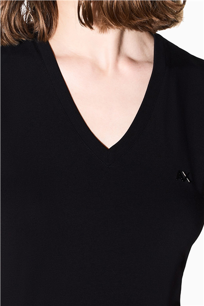Armani Exchange Kadın Bisiklet Yaka T-Shirt Siyah