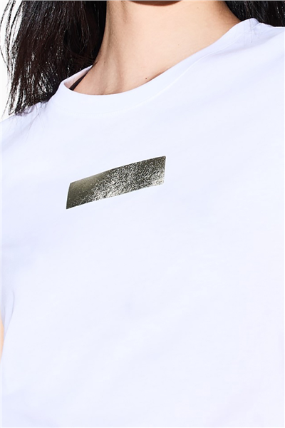 Armani Exchange Kadın Bisiklet Yaka T-Shirt Beyaz