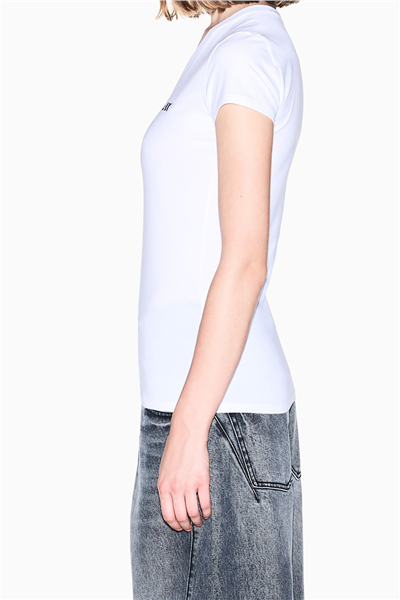 Armani Exchange Kadın Bisiklet Yaka T-Shirt Beyaz