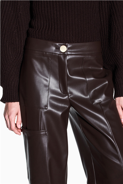 Armani Exchange Kadın Deri Pantolon