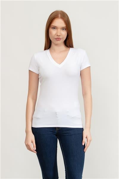 Armani Exchange Kadın V Yaka T-Shirt