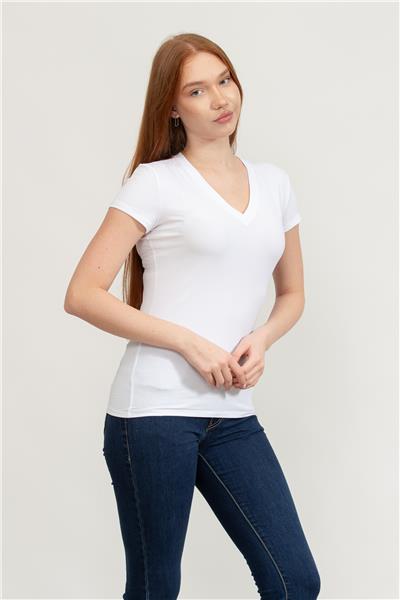 Armani Exchange Kadın V Yaka T-Shirt