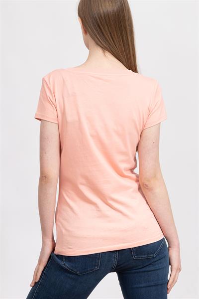 Armani Exchange Kadın V Yaka T-Shirt Gül Kurusu