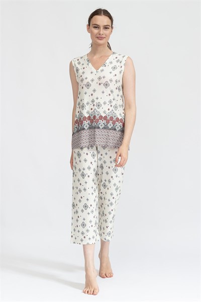Bisbigli Crew Neck Night Gown Sleeveless Kadın Gecelik Çok Renkli