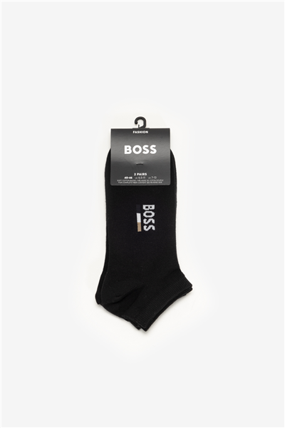 Boss 2P As Iconic Logo Cc Erkek 2li Çorap Siyah