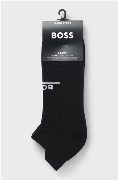 Boss 2P As Iconic Loop Cc Erkek 2li Çorap Siyah