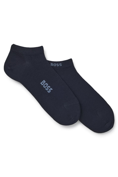 BOSS 2P As Logo Bamboo Erkek 2li Çorap Mavi