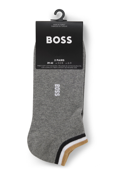 Boss 2P As Uni Stripe Cc Erkek 2li Çorap Gümüş