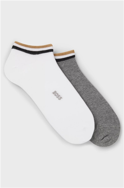 Boss 2P As Uni Stripe Cc Erkek 2li Çorap Gümüş