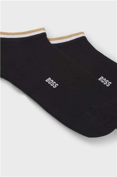 Boss 2P As Uni Stripe Cc Erkek 2li Çorap Siyah