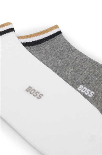 Boss 2P As Uni Stripe Cc Erkek 2li Çorap Gümüş