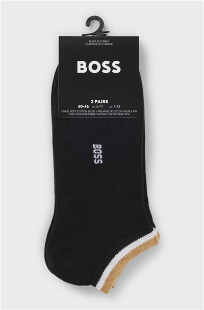 Boss 2P As Uni Stripe Cc Erkek 2li Çorap Siyah