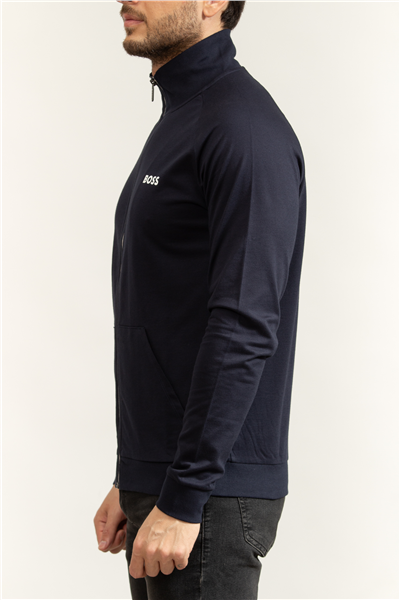 Boss Authentic Jacket Z Erkek Fermuarlı Sweatshirt Mavi