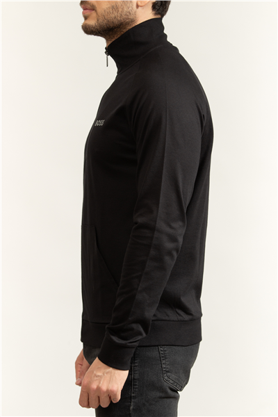Boss Authentic Jacket Z Erkek Fermuarlı Sweatshirt Siyah