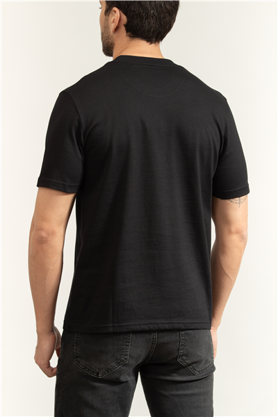 Boss Authentic T Shirt Erkek Bisiklet Yaka T-Shirt Siyah