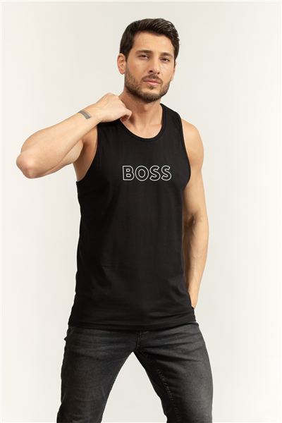Boss Beach Tank Top Erkek Kolsuz T-Shirt Siyah