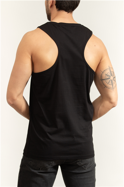 Boss Beach Tank Top Erkek Kolsuz T-Shirt Siyah