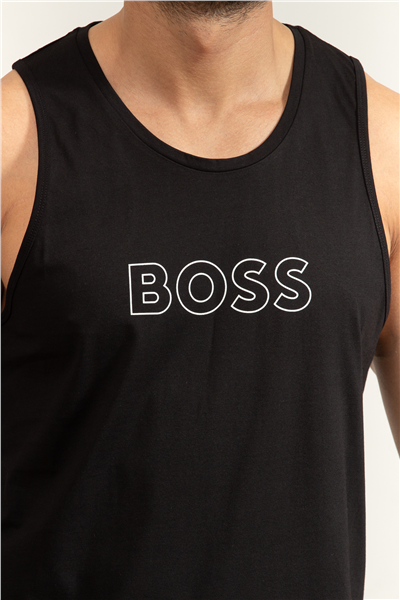 Boss Beach Tank Top Erkek Kolsuz T-Shirt Siyah