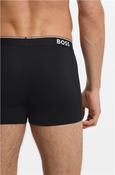 Boss BoxerBr 3P Power Erkek 3lü Boxer Siyah
