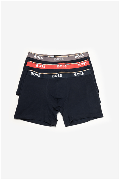 Boss BoxerBr 3P Power Erkek 3lü Boxer Mavi