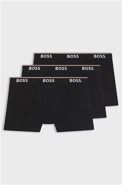Boss BoxerBr 3P Power Erkek 3lü Boxer Siyah
