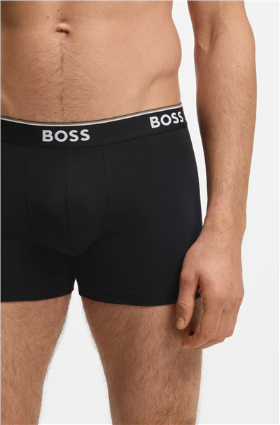 Boss BoxerBr 3P Power Erkek 3lü Boxer Siyah
