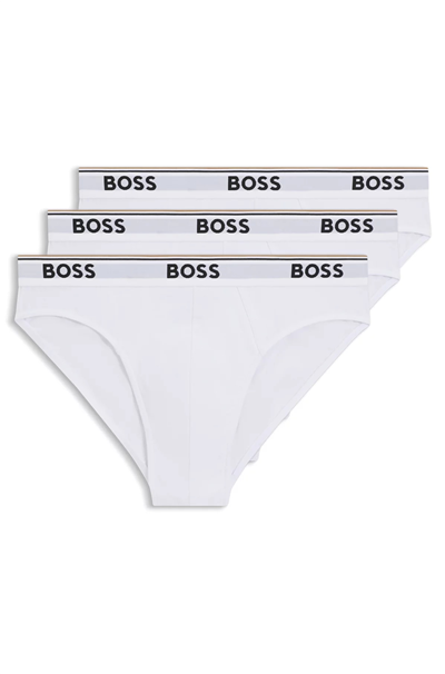 BOSS Brief 3P Power Erkek 3lü Boxer Beyaz