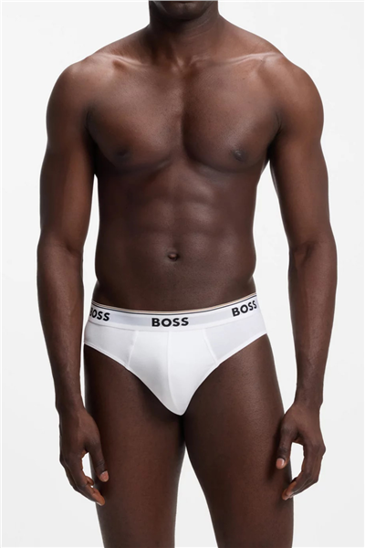 BOSS Brief 3P Power Erkek 3lü Boxer Beyaz