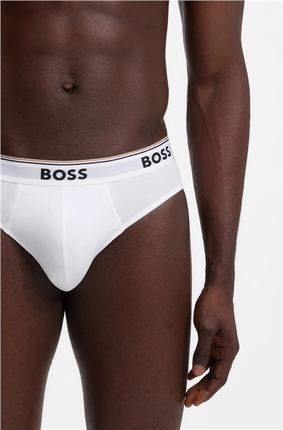 BOSS Brief 3P Power Erkek 3lü Boxer Beyaz