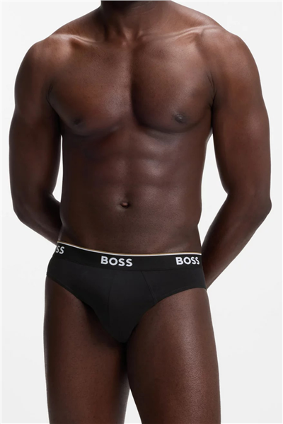 BOSS Brief 3P Power Erkek 3lü Boxer Siyah