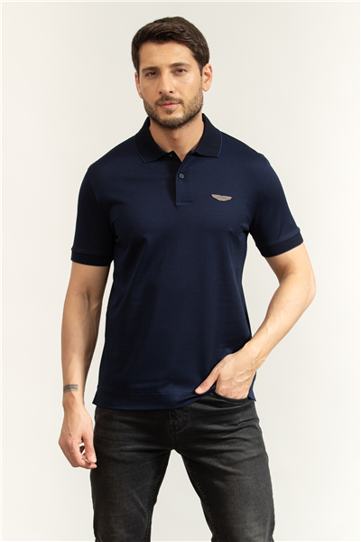 Boss C Parlay 248 Aston Martin Erkek Polo Yaka T-Shirt Mavi