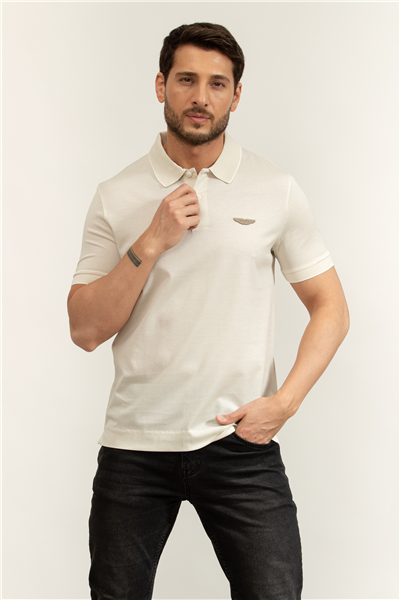 Boss C Parlay 248 Aston Martin Erkek Polo Yaka T-Shirt Beyaz