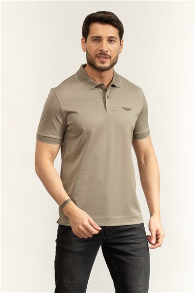 Boss C Parlay 248 Aston Martin Erkek Polo Yaka T-Shirt Gri