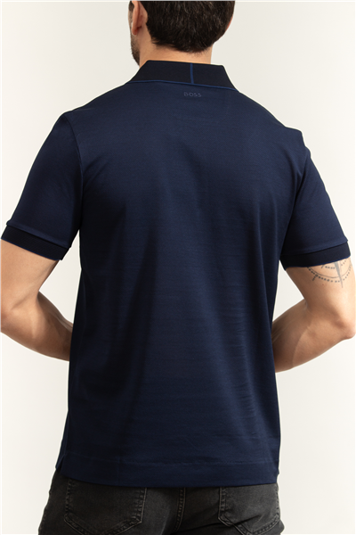 Boss C Parlay 248 Aston Martin Erkek Polo Yaka T-Shirt Mavi