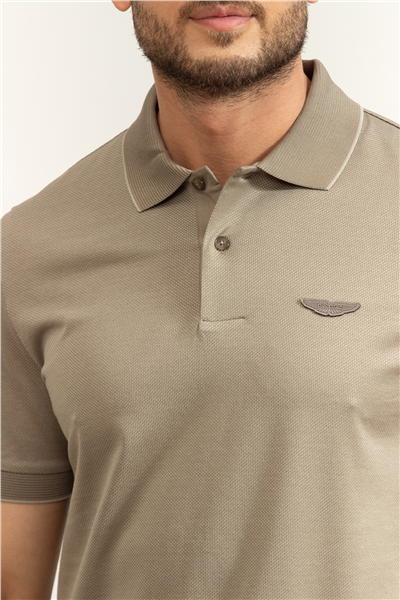 Boss C Parlay 248 Aston Martin Erkek Polo Yaka T-Shirt Gri