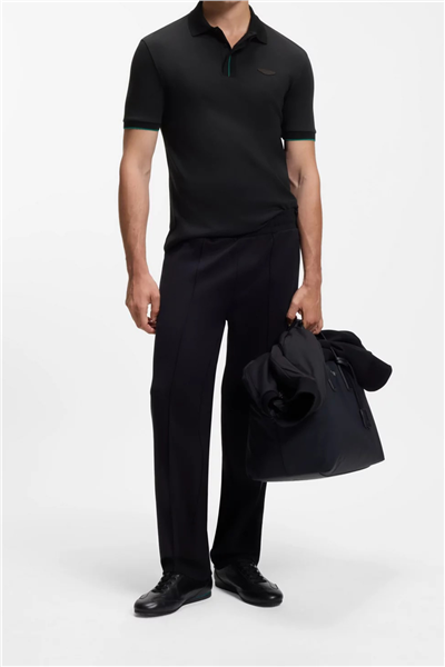BOSS C Parlay 80 Am Erkek Polo Yaka T-Shirt Siyah