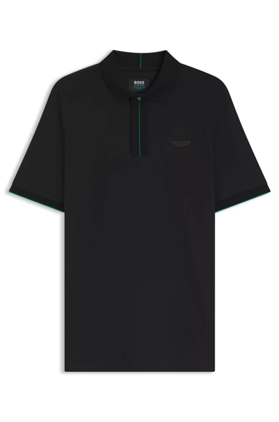 BOSS C Parlay 80 Am Erkek Polo Yaka T-Shirt Siyah