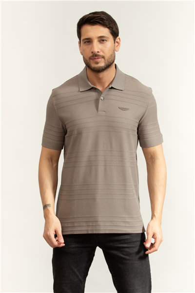 BOSS C Parris 242 Aston Martin Erkek Polo Yaka T-Shirt Gri