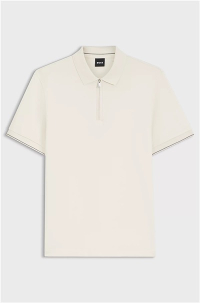 BOSS C Pei 90 Erkek Polo Yaka T-Shirt Beyaz