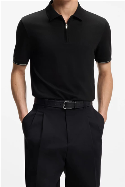 BOSS C Pei 90 Erkek Polo Yaka T-Shirt Siyah