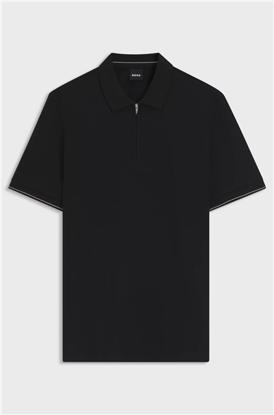 BOSS C Pei 90 Erkek Polo Yaka T-Shirt Siyah
