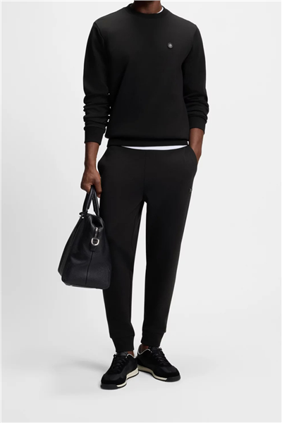 BOSS C Sharpe 01 Erkek Bisiklet Yaka Sweatshirt Siyah